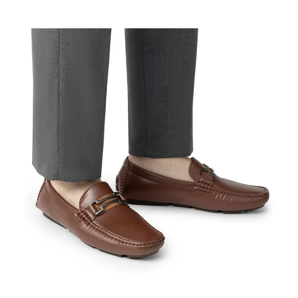 Bruno Marc Men Loafer Shoes Penny Casual Shoes Slip On Driving Shoes Brown 9.5